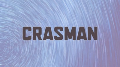 A dark gray Crasman logo on a blue background.