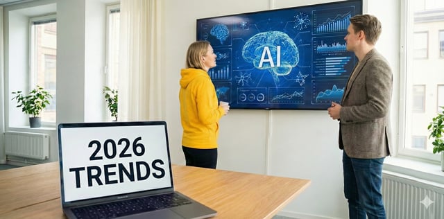 2 people looking at the 2026 trends for Ai in SDLC