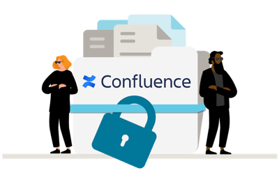 Confluence folder protected by a bug lock and two bodyguards