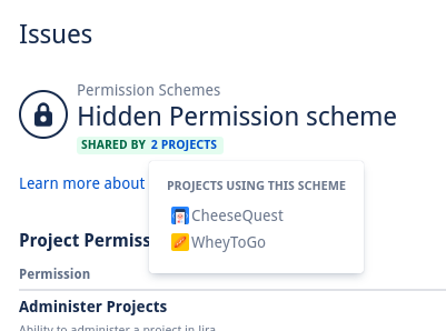 ProjectsInScheme