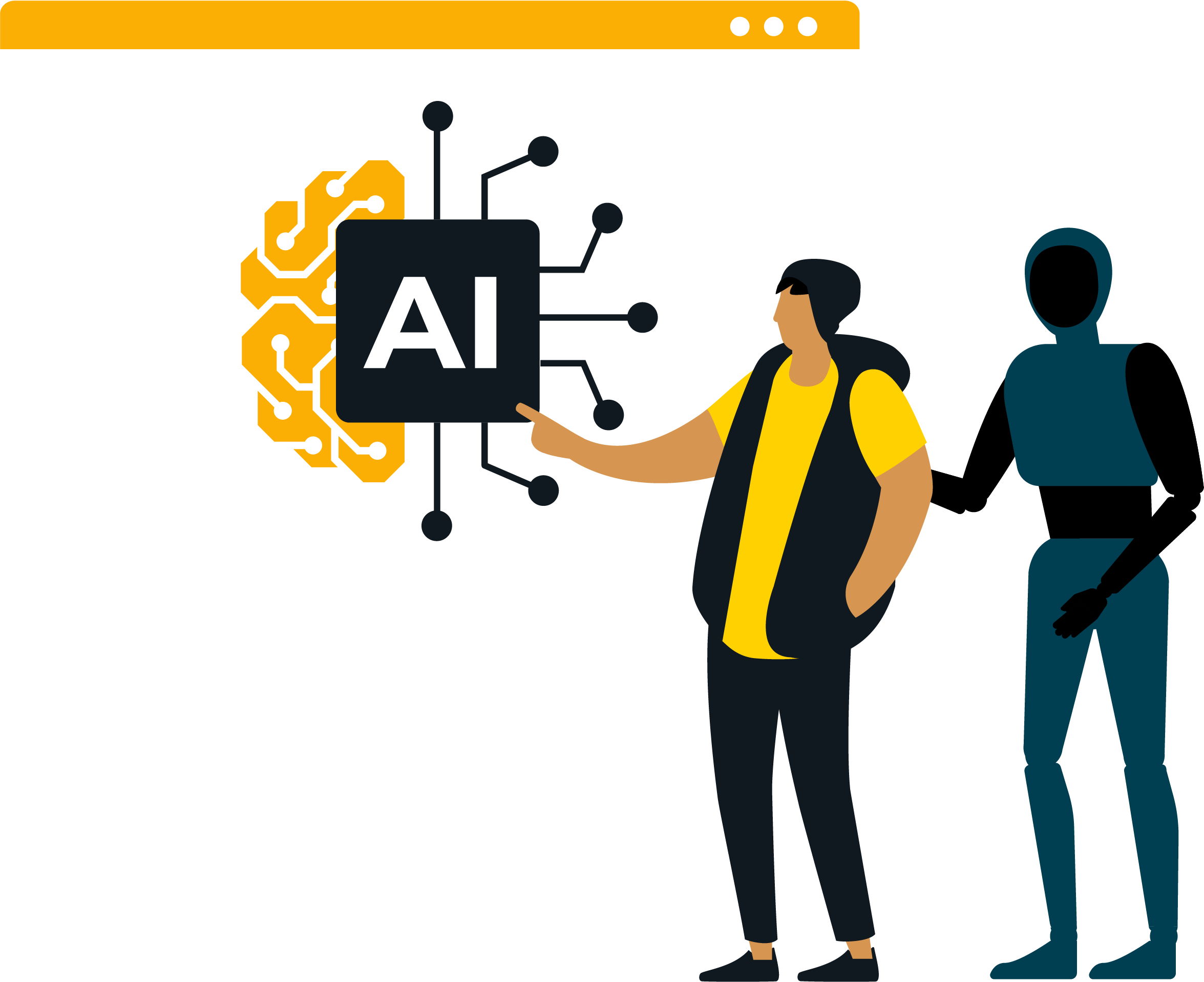Robot and AI_Grey_2024_Illustration_Eficode