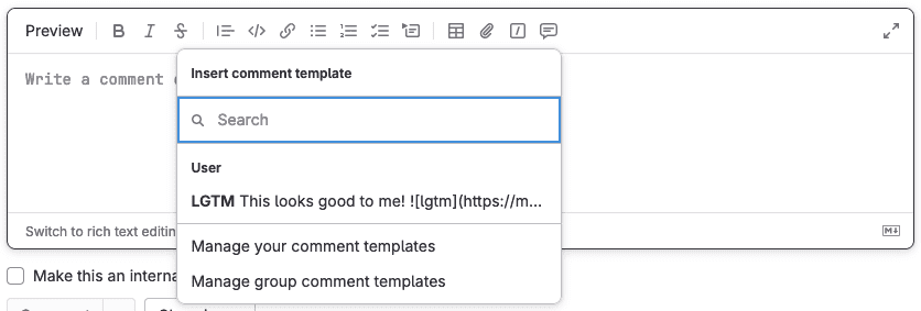 Group commenting utility