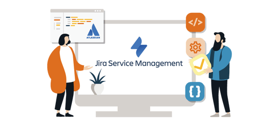 Training themed illustration - Atlassian Jira Service Management