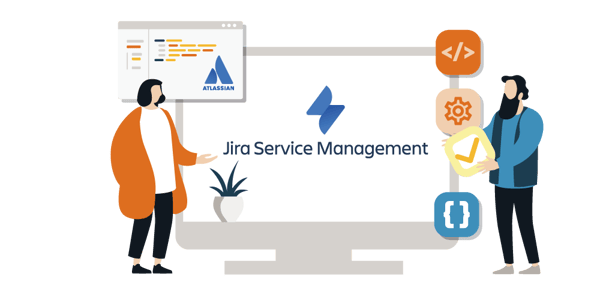Training themed illustration - Atlassian Jira Service Management