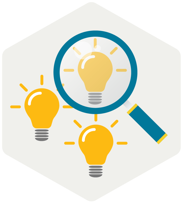 valuable ideas bulb - hexagon gray