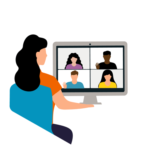 remote training - call online - white hexagon - eficode