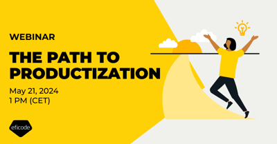 A webinar banner with an illustration of a person happily walking a golden path towards the sunset.