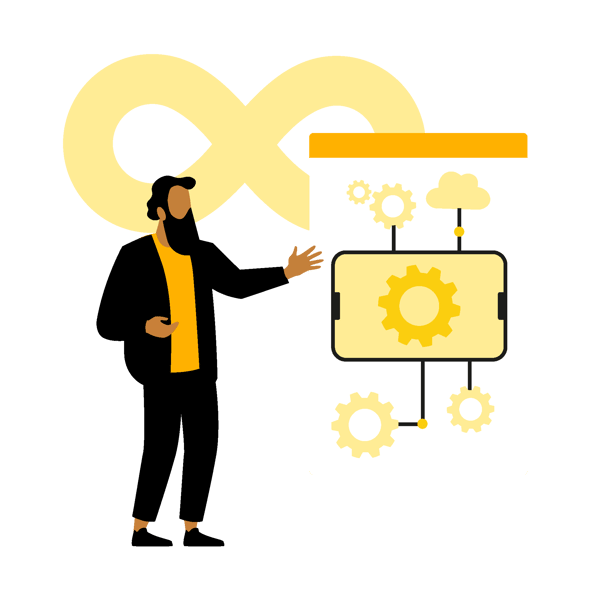 Make the most of DevOps platforms_Yellow_2024_Illustration_Eficode (2)