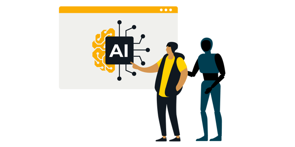 Robot and AI_White_2024_Illustration_Eficode