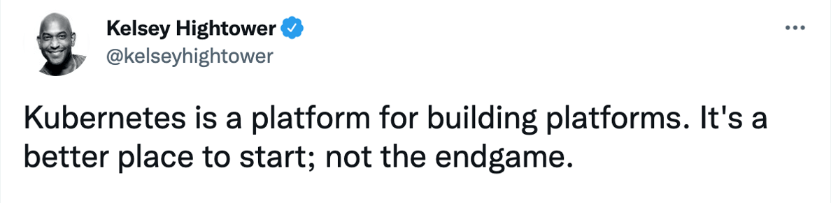 Kelsey hightower's tweet