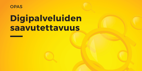 Digipalveluiden saavutettavuus oppaan kansikuva