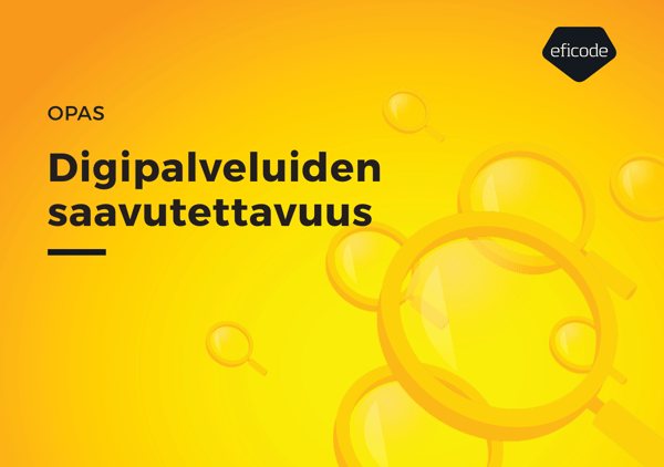 Opas: Digipalveluiden saavutettavuus