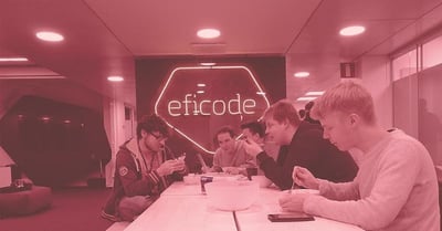 peoplel sitting and attending Eficode IHP Hackathon
