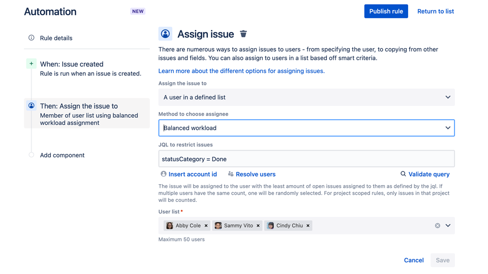 An image displaying the Assign Issue function in Jira Service Management.
