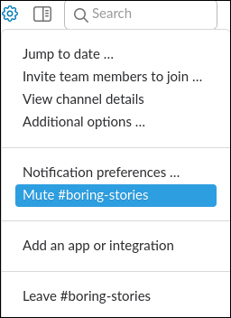 Muting a channel