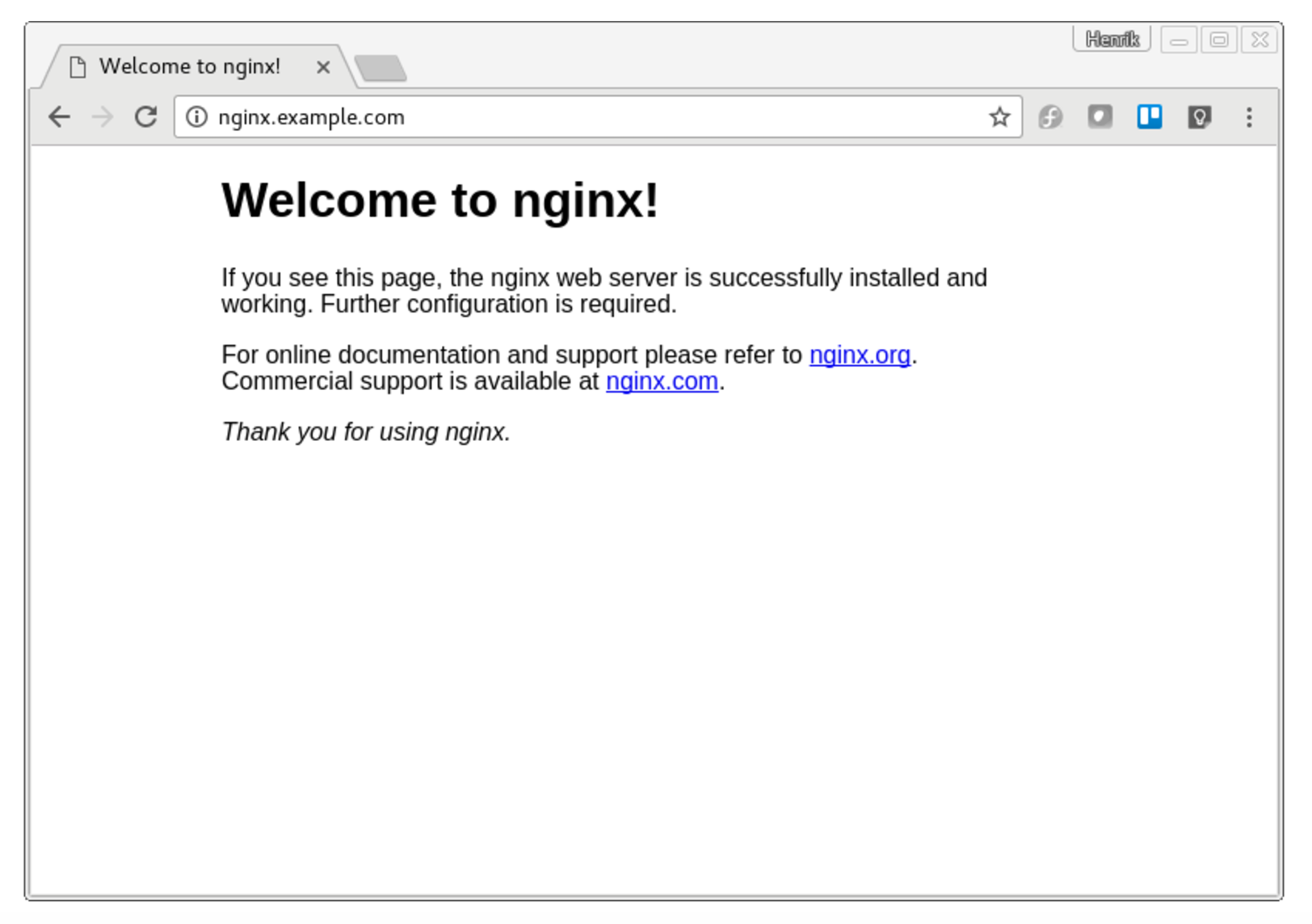 Nginx forward. Welcome to nginx.