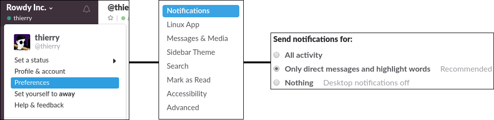 General notification settings