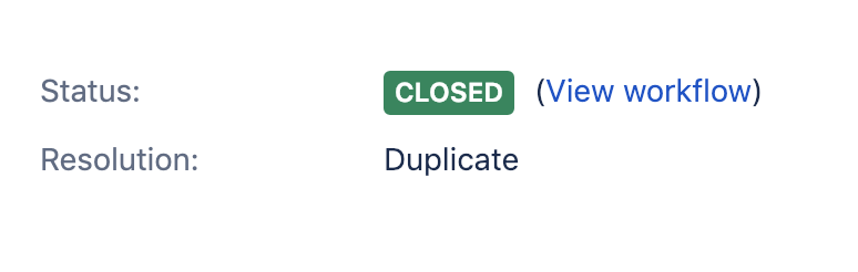 Closed workflow