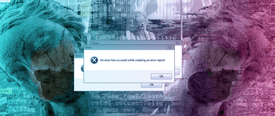 illustrated image of design failure with error messages