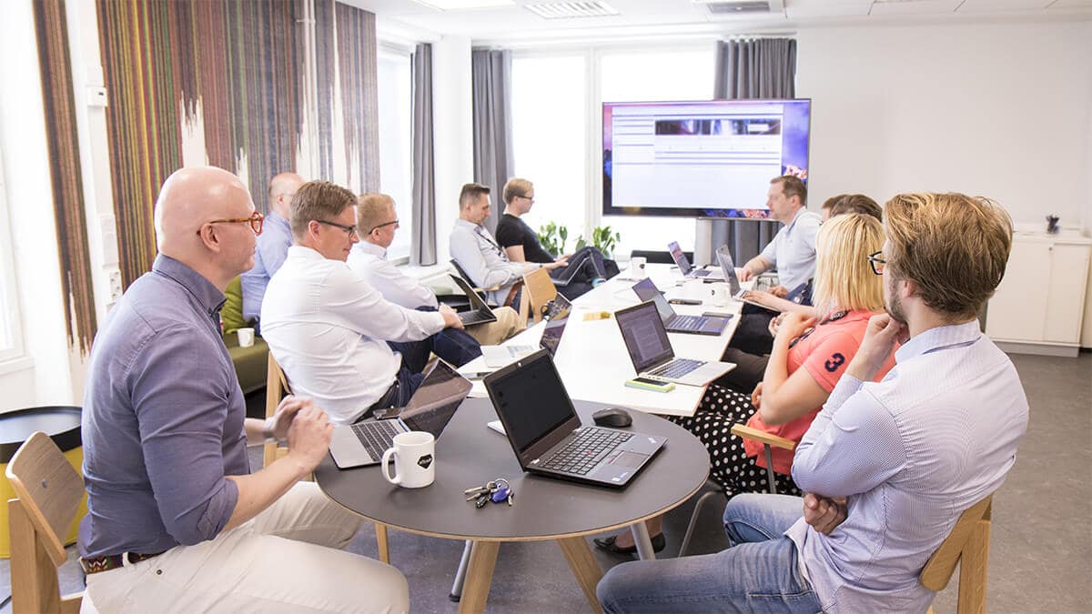 eficode team in a meeting