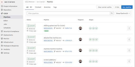 war of ci servers Gitlab - blog screenshot